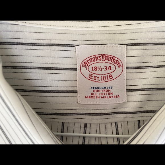 ﻿BROOKS BROTHERS French Cuff Dress Shirt 18.5 34 - Picture 6 of 8